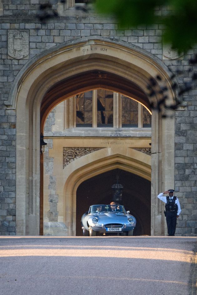 The car had a personalised registration plate based on the date of Saturday's wedding.