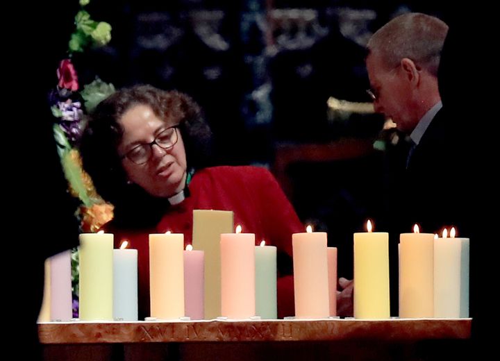 22 candles were lit in Manchester Cathedral to remember those who died 