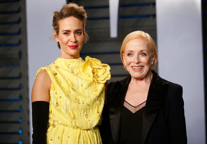 Sarah Paulson and Holland Taylor at the 2018 Vanity Fair Oscar Party.