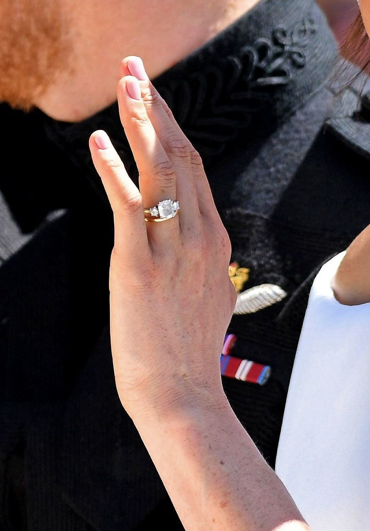A closer look at Markle’s wedding nails. 