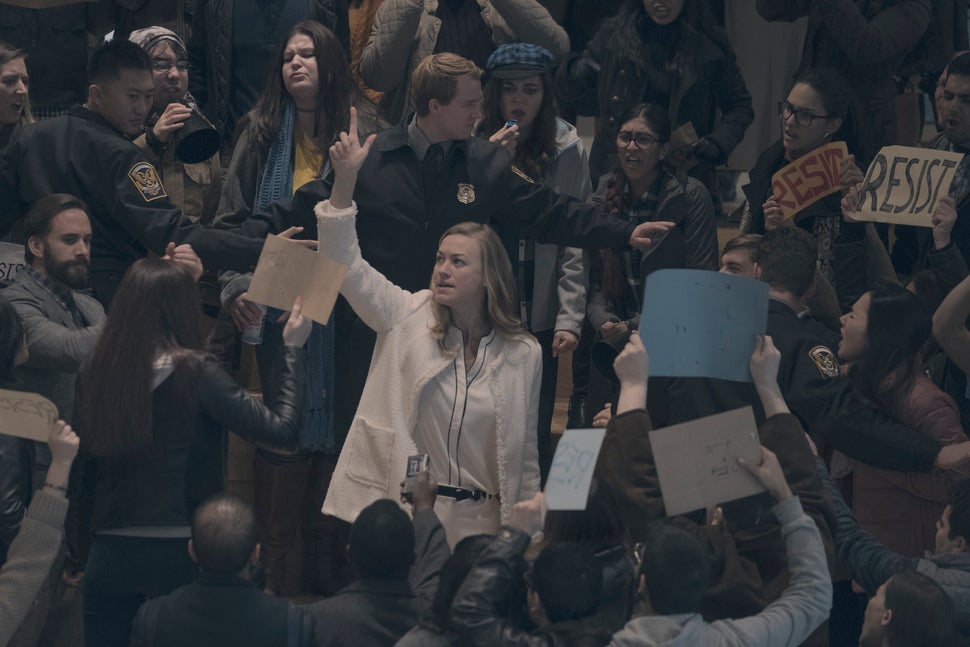 Protesters attempt to "resist" Serena's insane ideas about "a woman's place."