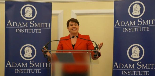 Ruth Davidson speaking at the Adam Smith Institute in 2015