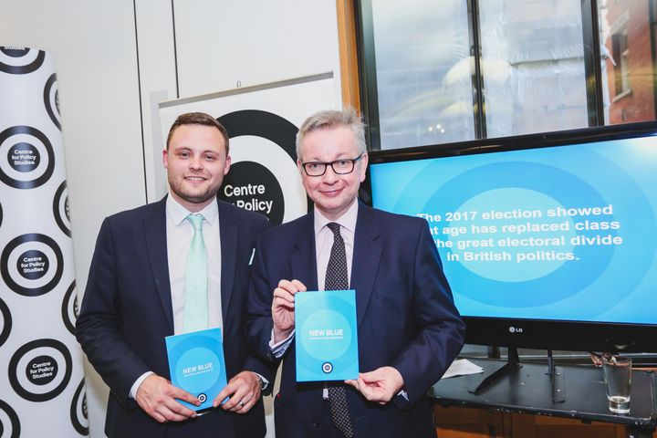 Tory MPs Ben Bradley and Michael Gove at the launch of ‘New Blue: Ideas For A New Generation’