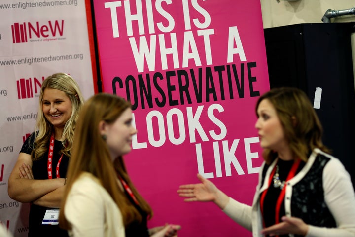 Students talk at CPAC, Feb. 23, 2018.