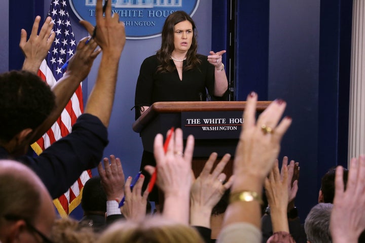 Look at all the reporters' hands in the air. Why can't they get factually correct answers?