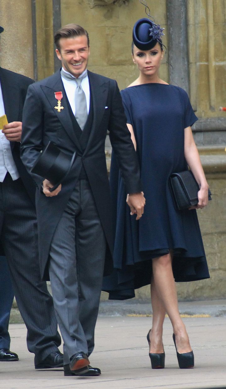 David and Victoria at the 2011 royal wedding 