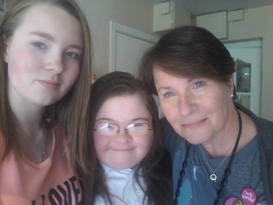 Oonagh McDermott with her daughters Ellen and Tara 