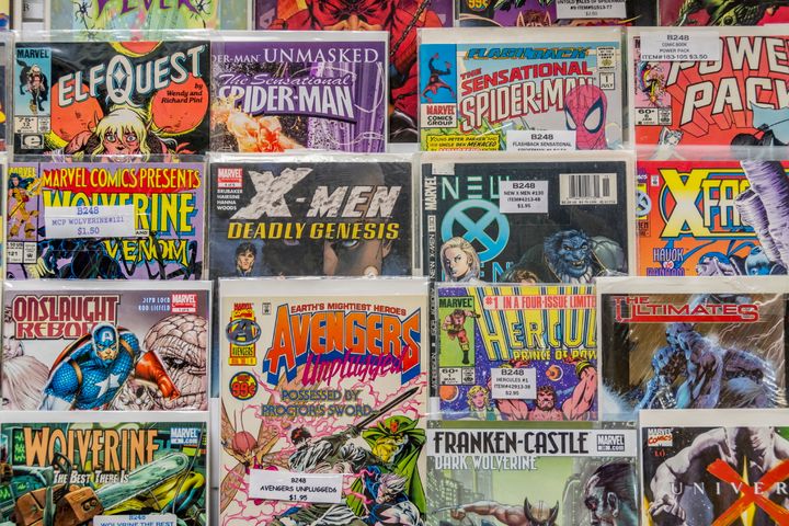 One of our readers suggested stocking up on comic books, seen here at a flea market, before a long drive.