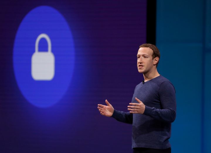 Facebook CEO Mark Zuckerberg speaks at the company’s annual developers’ conference on May 1.