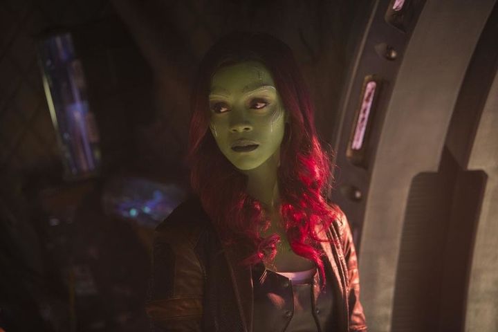 Zoe Saldana as Gamora in "Avengers: Infinity War."