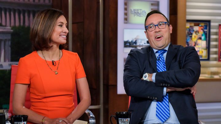 Ratio King Chris Cillizza (right) sits with Maria Teresa Kumar for a "Meet The Press" interview.