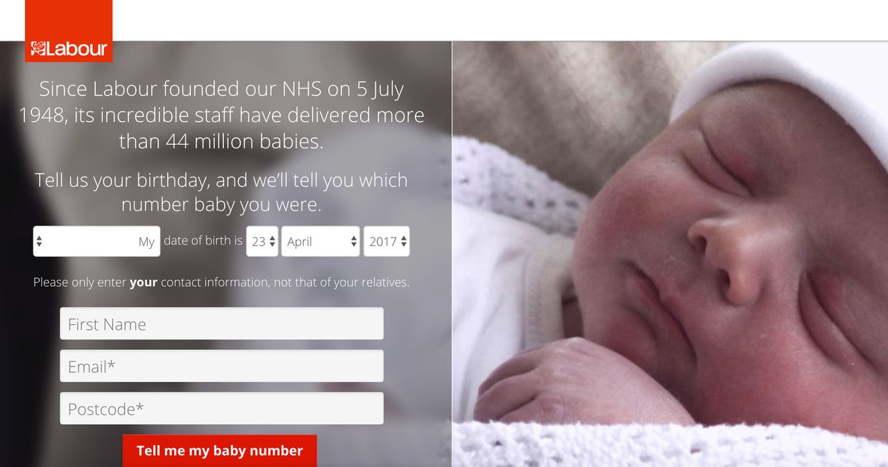Labour's NHS Baby campaign