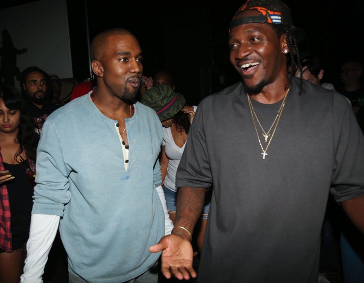 Kanye West and Pusha T pictured together in 2013. 