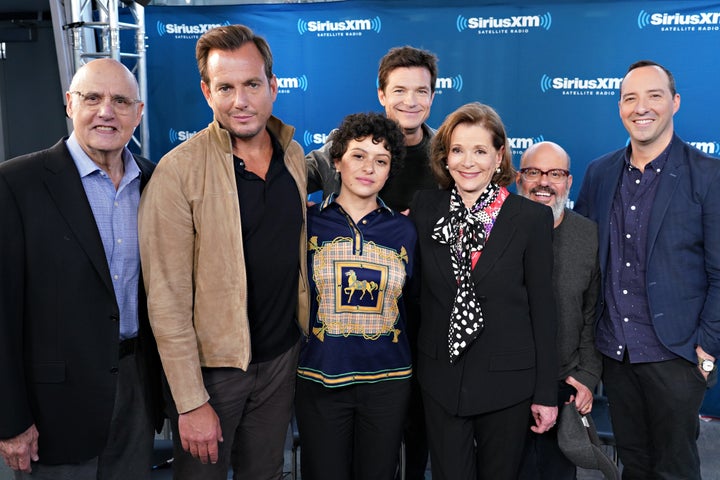 Jeffrey Tambor, Will Arnett, Alia Shawkat, Jason Bateman, Jessica Walter, David Cross and Tony Hale of "Arrested Development" on May 21.