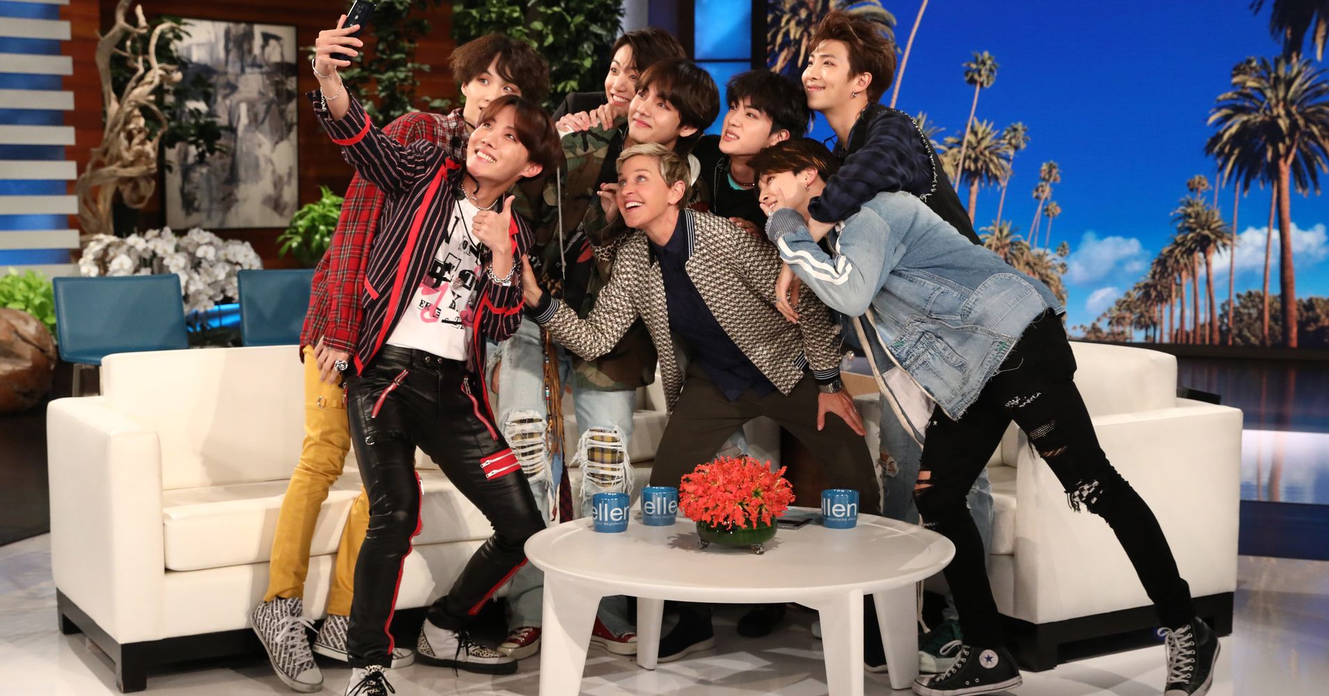 Ellen DeGeneres Gives KPop Band BTS A Surprise Fangirl