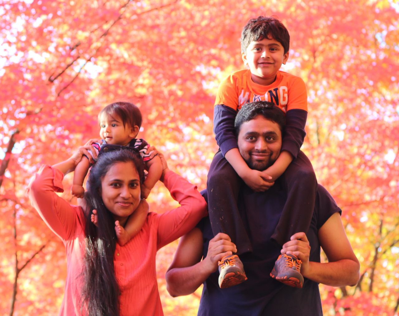 Priyadarshini Chandrasekaran and her family.