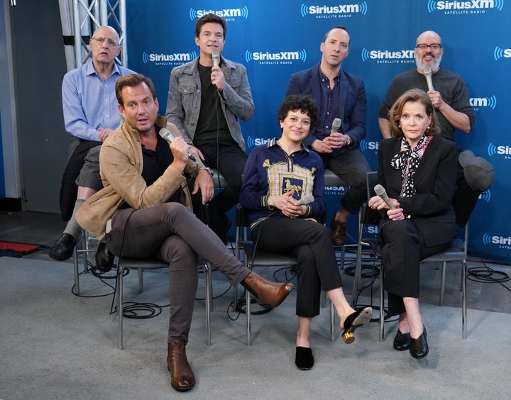 The cast of "Arrested Development." Back row (left to right): Jeffrey Tambor, Jason Bateman, Tony Hale and David Cross. Front row (left to right): Will Arnett, Alia Shawkat and Jessica Walter.