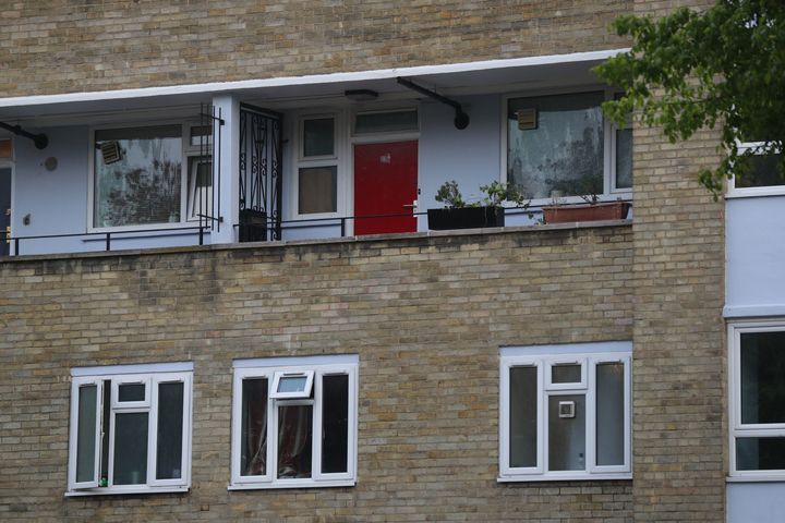 The scene in Islington, north London, thought to be where a carer was injured by a 95-year-old man on Thursday morning.