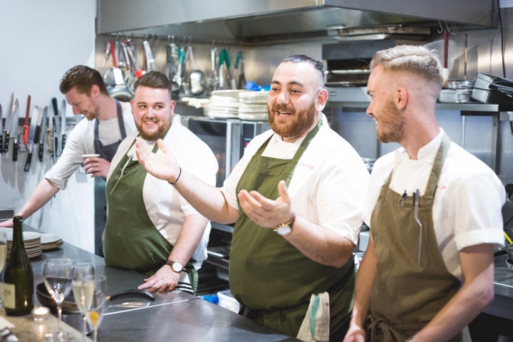 Left to right: Jamie Park, Steven Lickley, Leo Kattaou and Tom Peters.