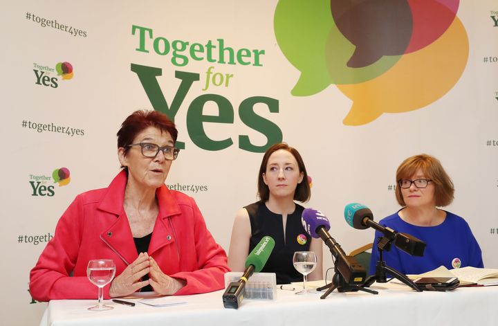 The three co-directors of Together For Yes hold a final press conference after Friday's referendum 