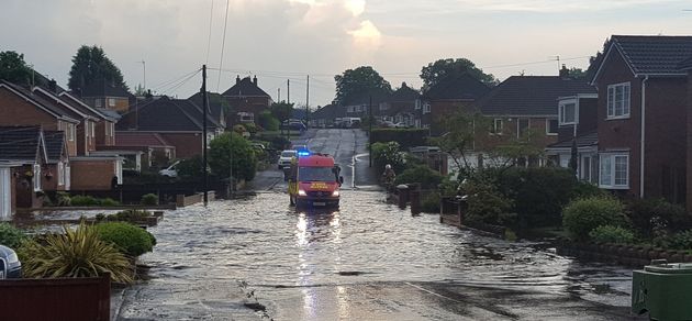 Birmingham saw flash flooding on Sunday as a month's worth of rain fell in just one hour 