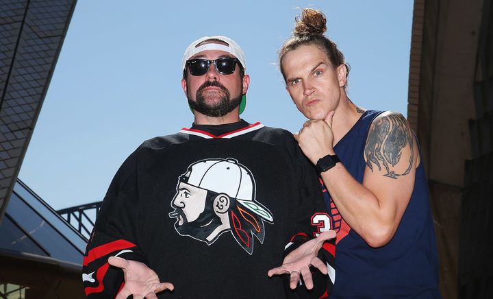 Kevin Smith and Jason Mewes, aka Silent Bob and Jay.