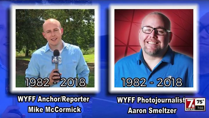 Journalists Mike McCormick and Aaron Smeltzer of WYFF News 4 in Greenville, South Carolina died on Monday while covering severe weather in the area.