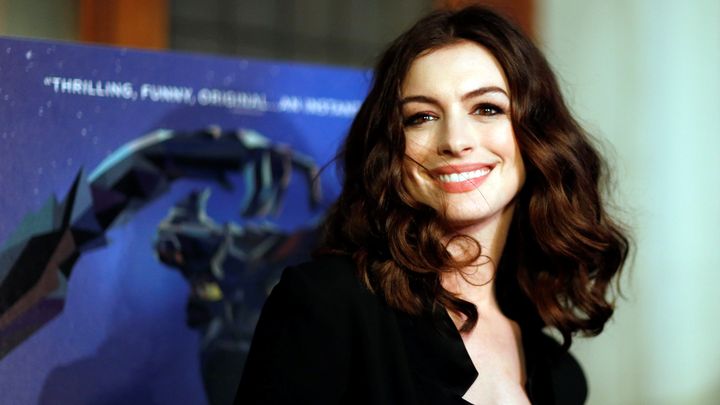 Anne Hathaway poses at the premiere of the film "Colossal" in Los Angeles on April 4, 2017. The actress wants to protect others from going through the bad experiences she had in the industry.