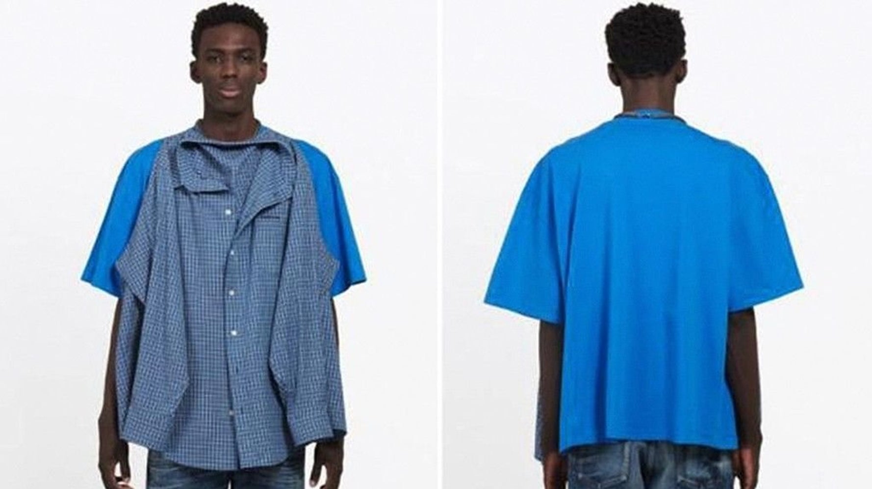 Shirt on top t shirt balenciaga