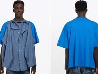 Balenciaga shirt with shirt attached hot sale