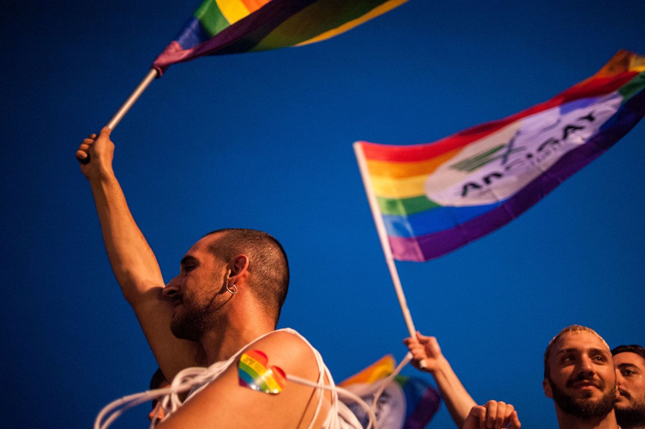 A Pride parade in Salerno, Italy on May 26, 2018.