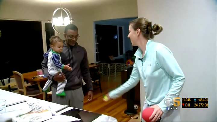 Lindsay Gottlieb is seen playing with her 1-year-old son, Jordan.