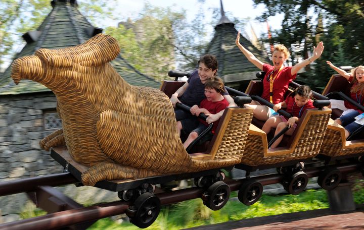 Unless you’re traveling with small children, this family-friendly roller coaster might not be worth the wait. 