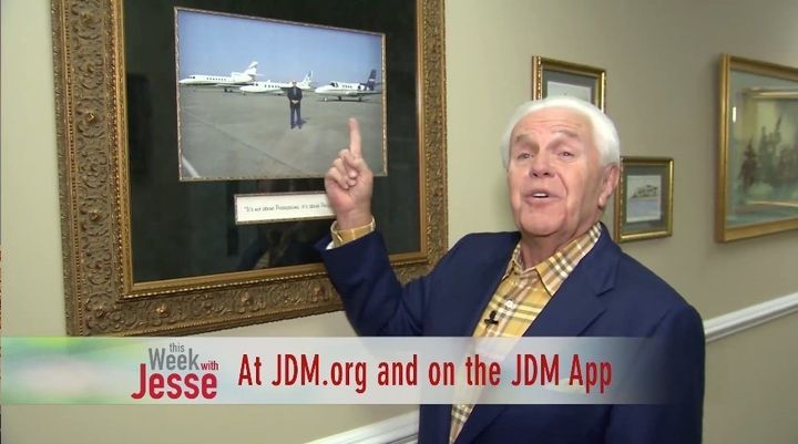 Evangelist Jesse Duplantis asked listeners to “pray about becoming a partner” in his plan to buy a Dassault Falcon 7X to add to his current fleet of three jets.