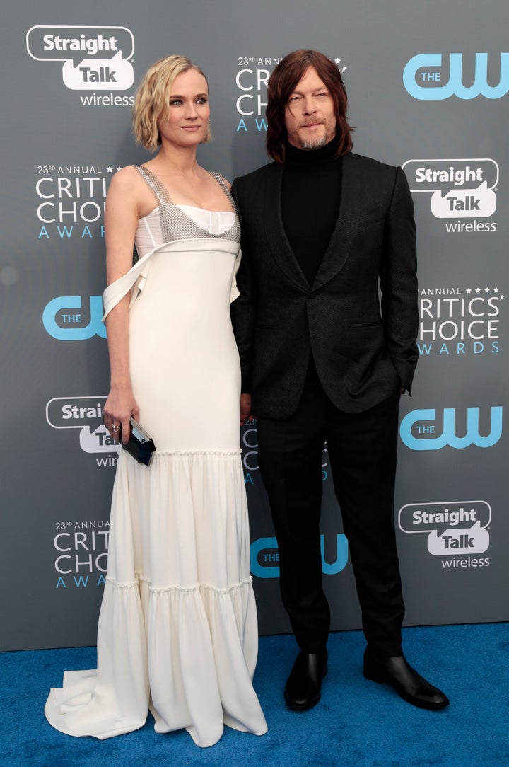 Kruger and Reedus at the 2018 Critics' Choice Awards in January in Santa Monica, California.