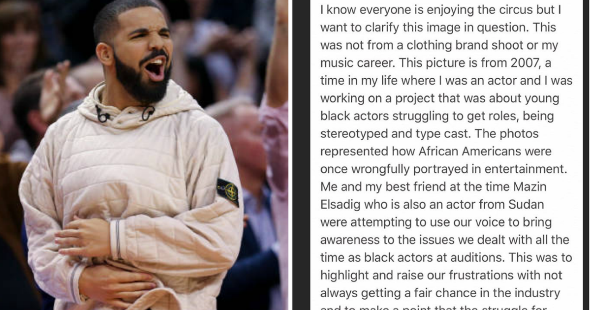 Drake Explains Backstory Of Blackface Photo Shared By Pusha T ...