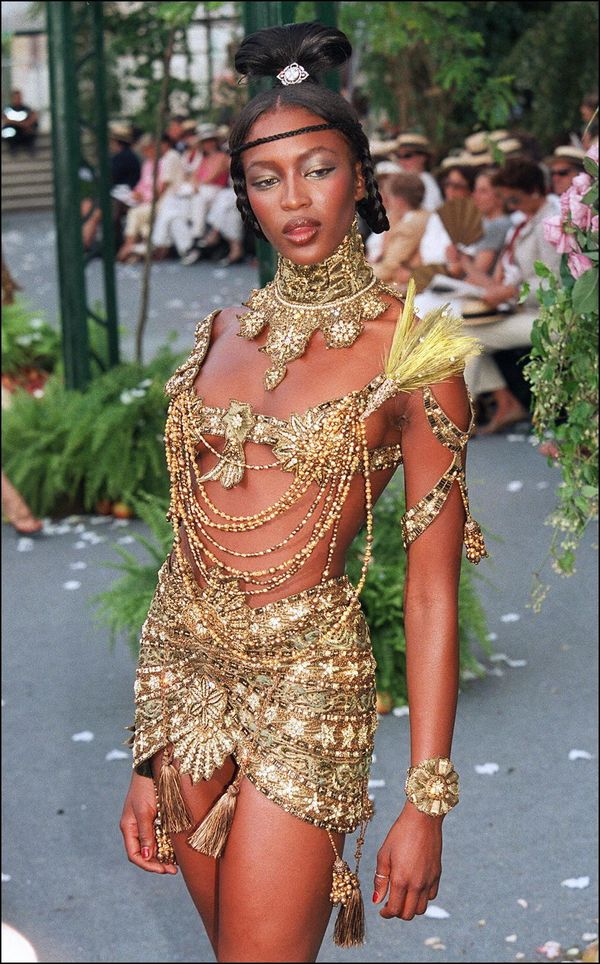 Walking at the Christian Dior fall/winter collection by John Galliano in Paris.