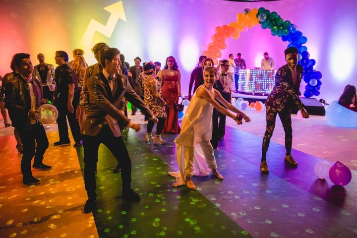 Teens dance at Queer Prom last year.