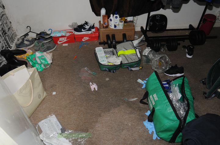 Gloucestershire Police of the interior of the Gloucester home of Alistair Walker and Hannah Henry following the death of their son, Ah'Kiell Walker in 2016