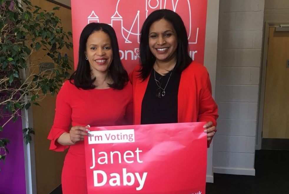 Claudia Webbe and Lewisham East candidate Janet Daby