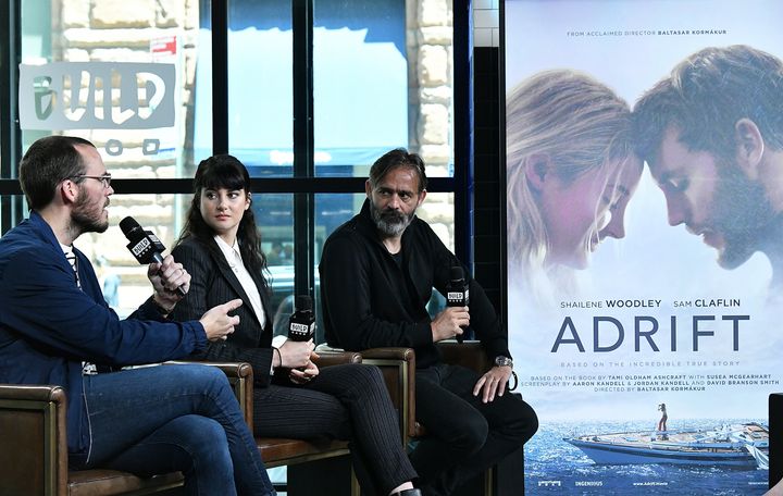 Claflin talks about "Adrift" at the Build Studio with his co-star Shailene Woodley and director Baltasar Kormákur.