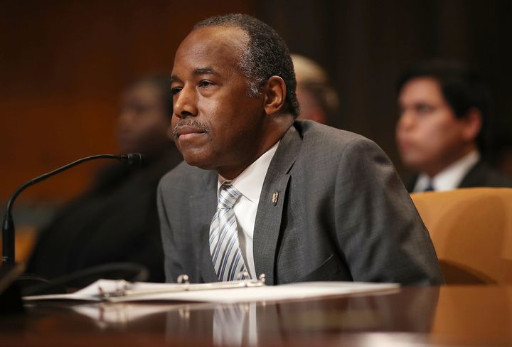 HUD Secretary Ben Carson. Civil rights groups have moved forward with a lawsuit against his department, alleging it unlawfully blocked an Obama-era rule intended to fight discriminatory housing practices.