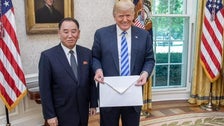 Watch Trump Tout 'Very Nice Letter' From Kim Jong Un, Then Say He Hasn't Opened It