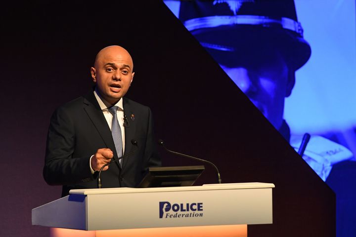 Home Secretary Sajid Javid has denied a fall in police numbers is to blame for the spike in violent crime