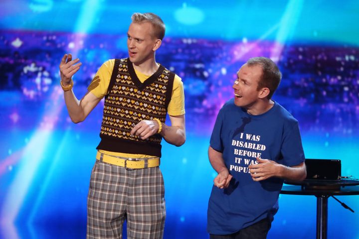 Robert White and Lost Voice Guy during the 'BGT' final