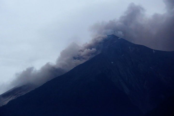 Fuego volcano is seen after a violent eruption 