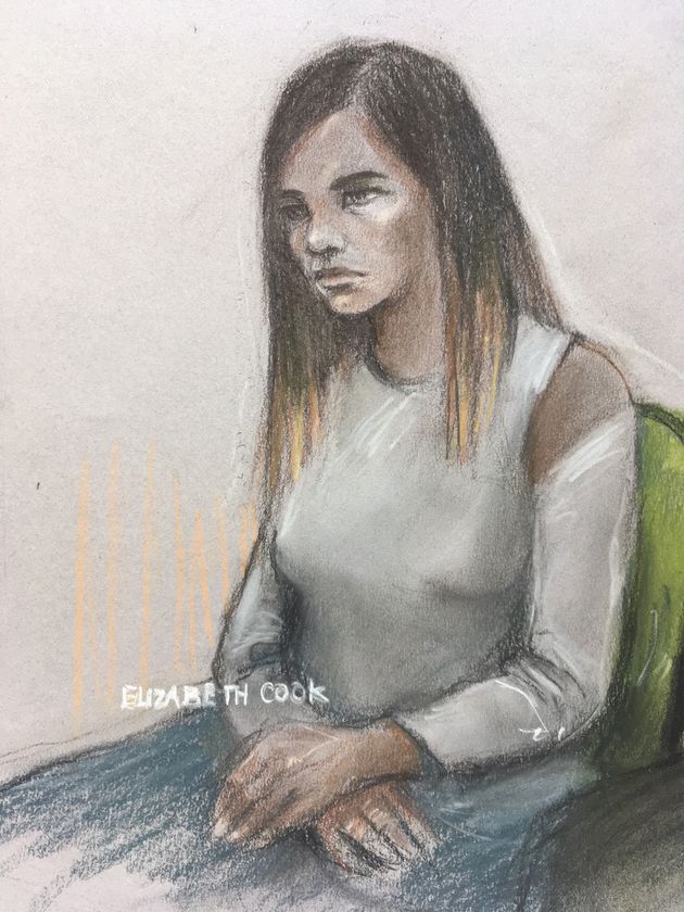 A court sketch of Safaa Boular 