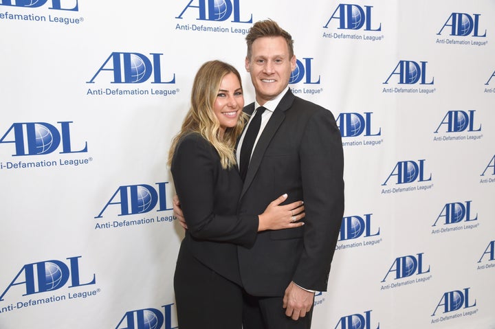 Tracy Kurland and Trevor Engelson at the Anti-Defamation League Entertainment Industry dinner on April 17 in Beverly Hills.&n