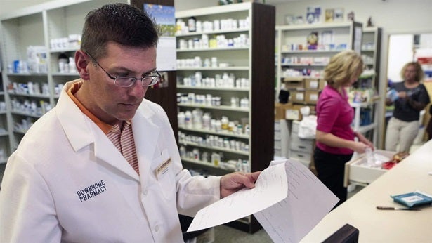 Pharmacists working at DownHome Pharmacy in Roanoke, Virginia. Virginia recently enacted a ban on “gag rules,” which prevent
