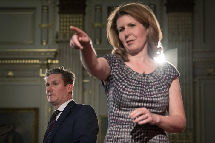 Shadow Brexit secretary Sir Keir Starmer and shadow minister Jenny Chapman